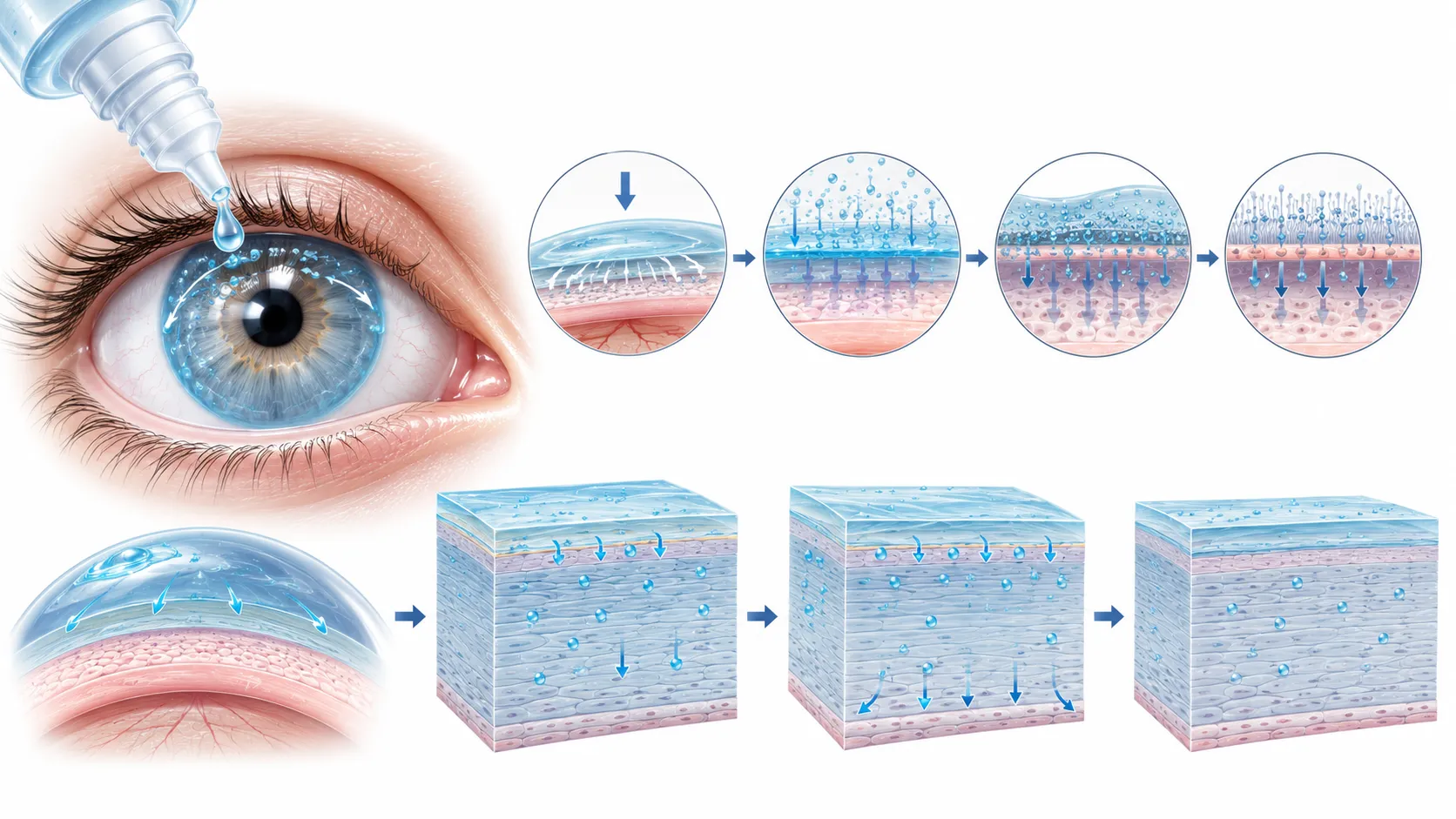 How Eye Drops Work explanatory diagram