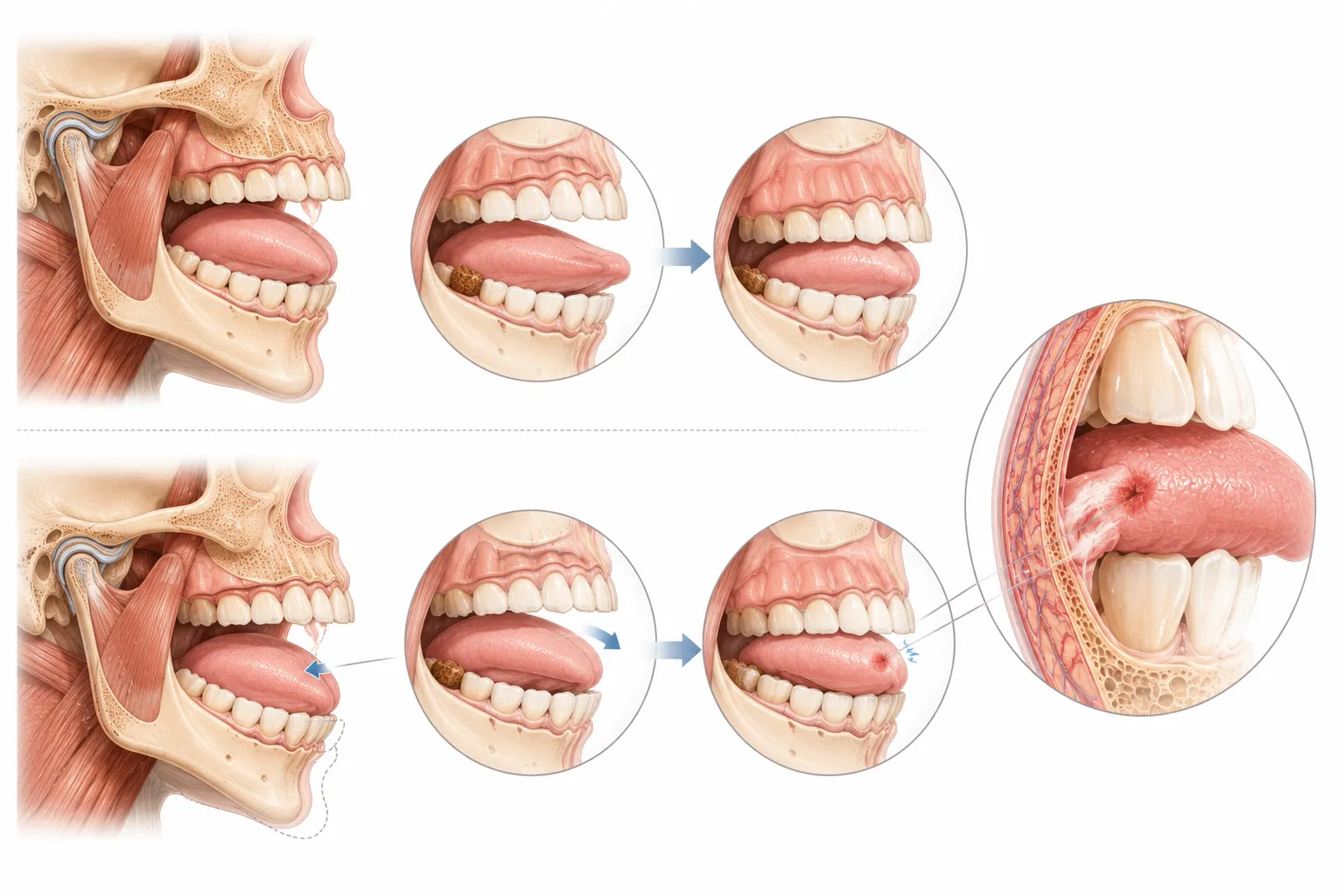 Why Do We Bite Our Tongues? explanatory diagram