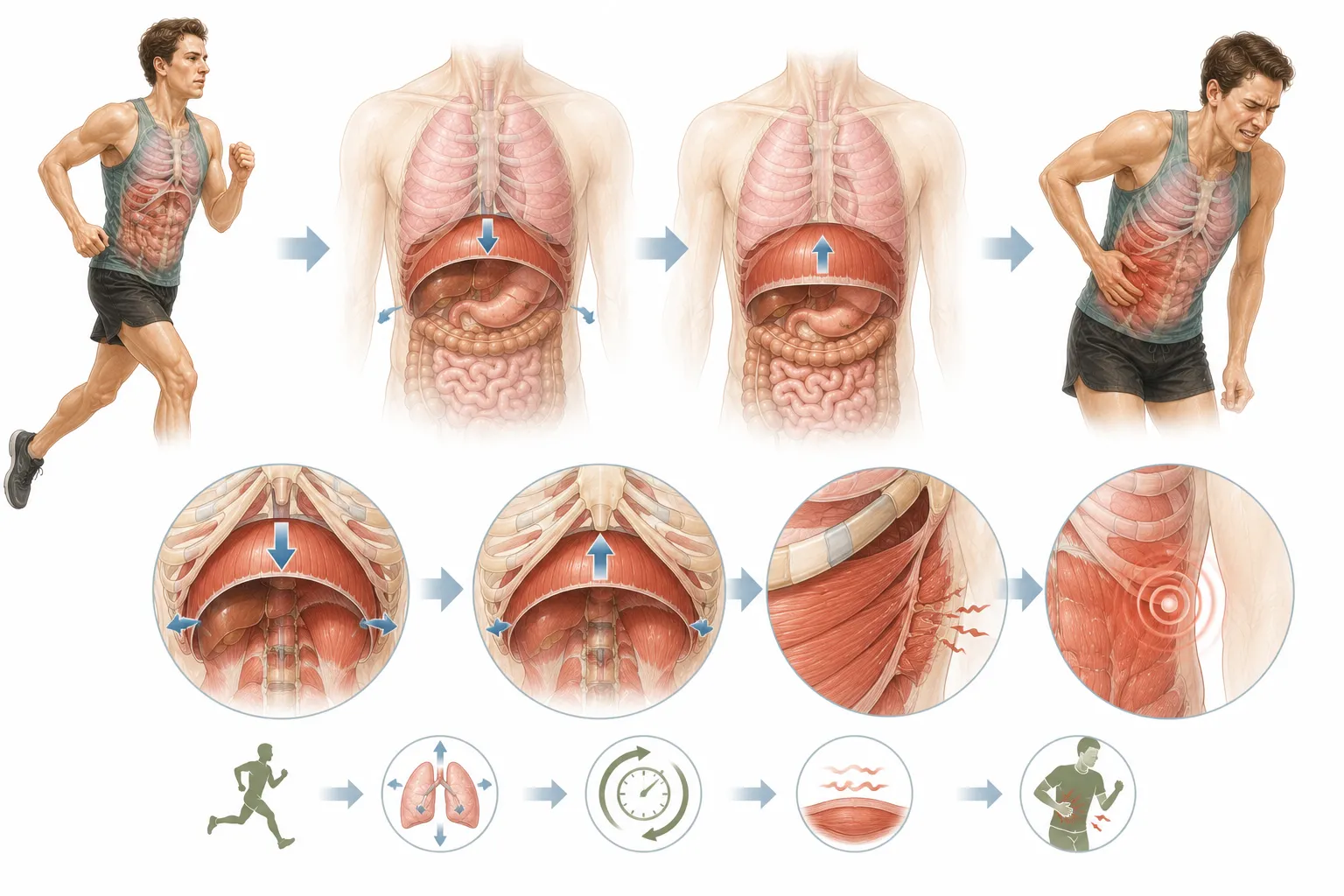 Why Do We Get a Stitch in Our Side? explanatory diagram