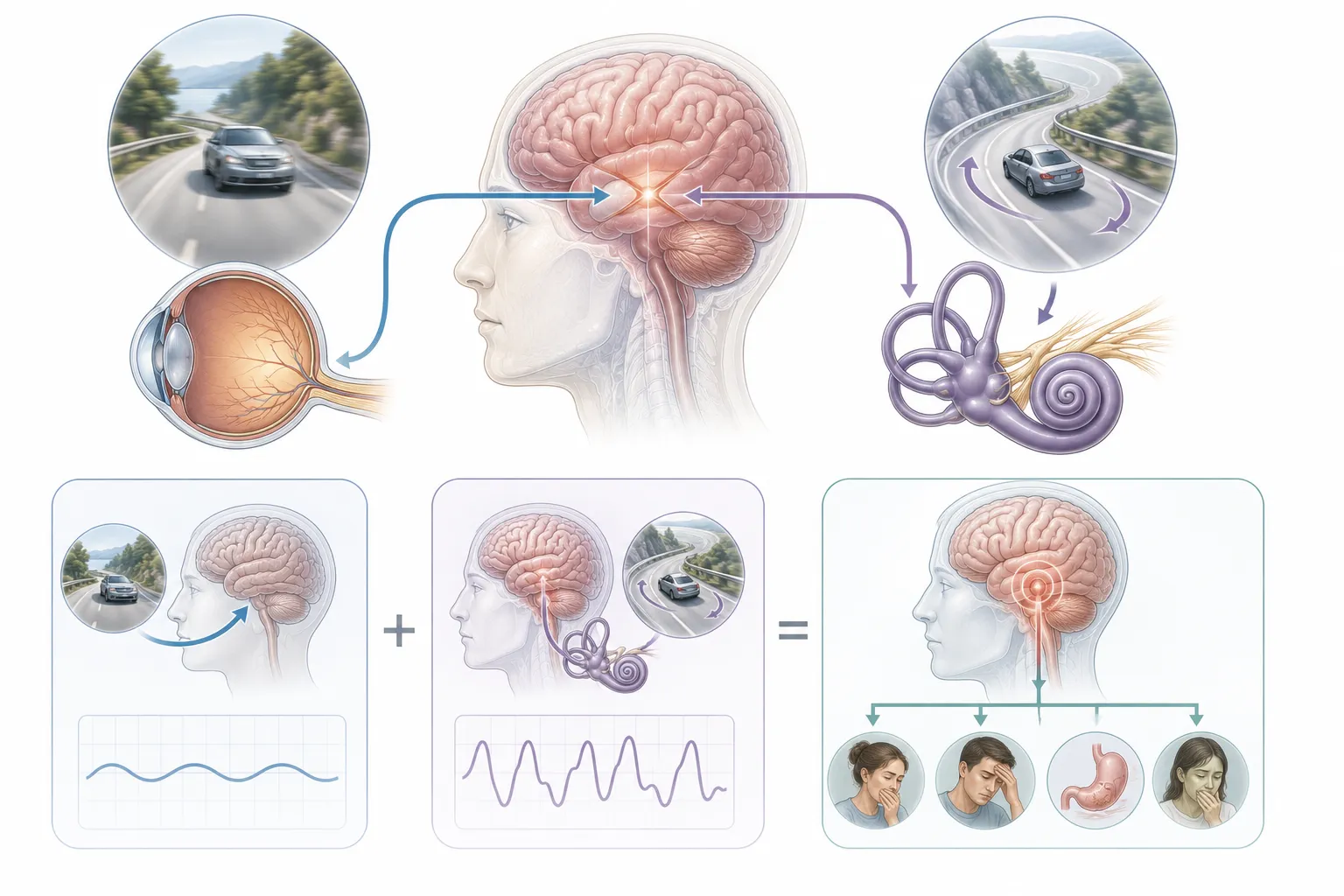 Why Do We Get Motion Sickness? explanatory diagram