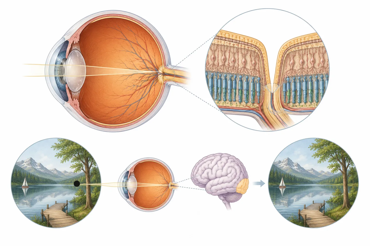 Why Do We Have a Blind Spot? explanatory diagram