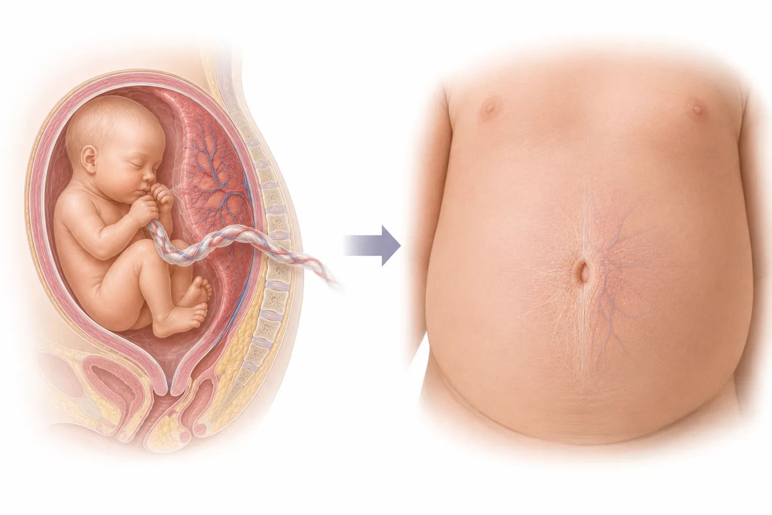 Why Do We Have a Navel? explanatory diagram