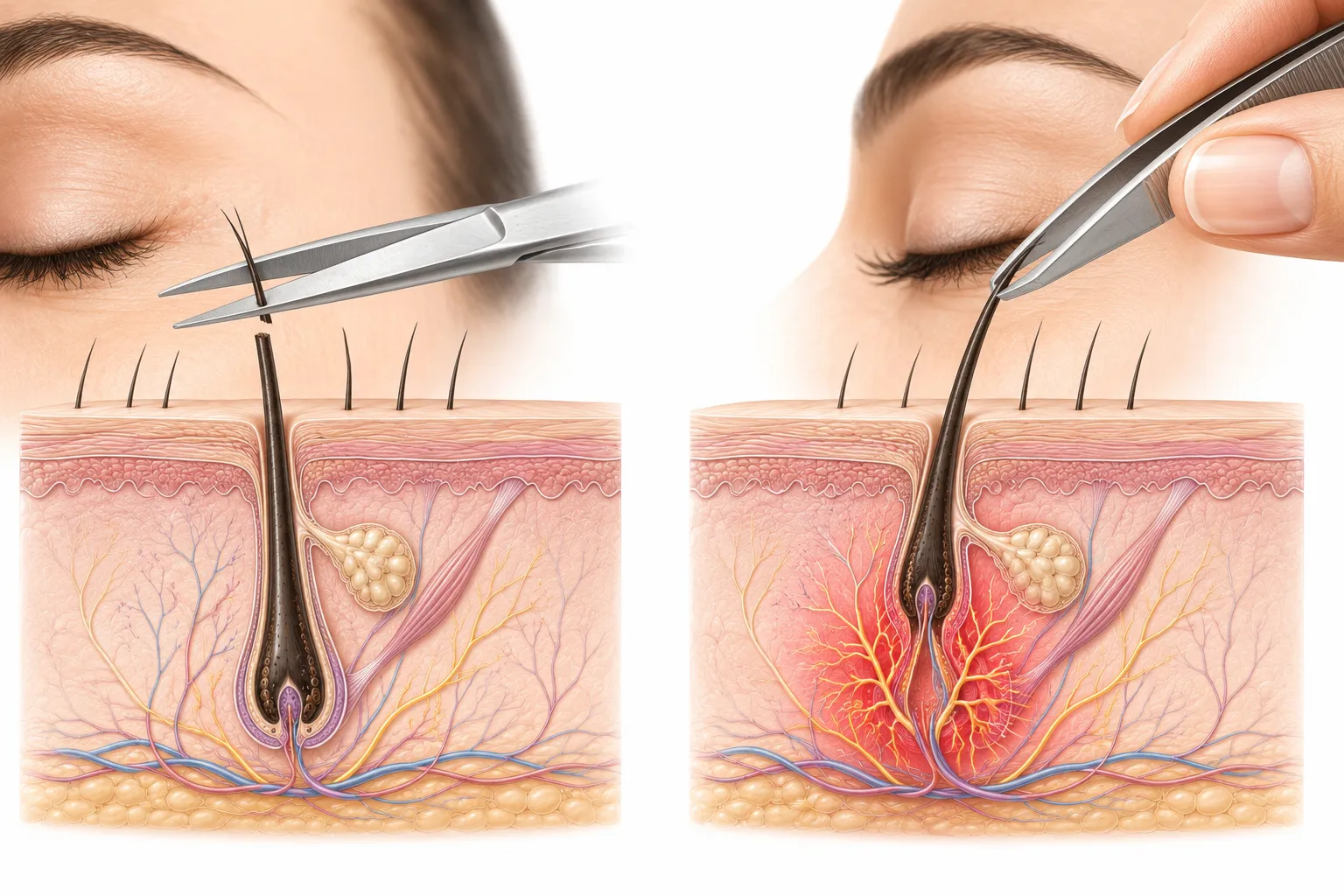 Why Does Plucking Hair Hurt But Cutting It Doesn't? hero image