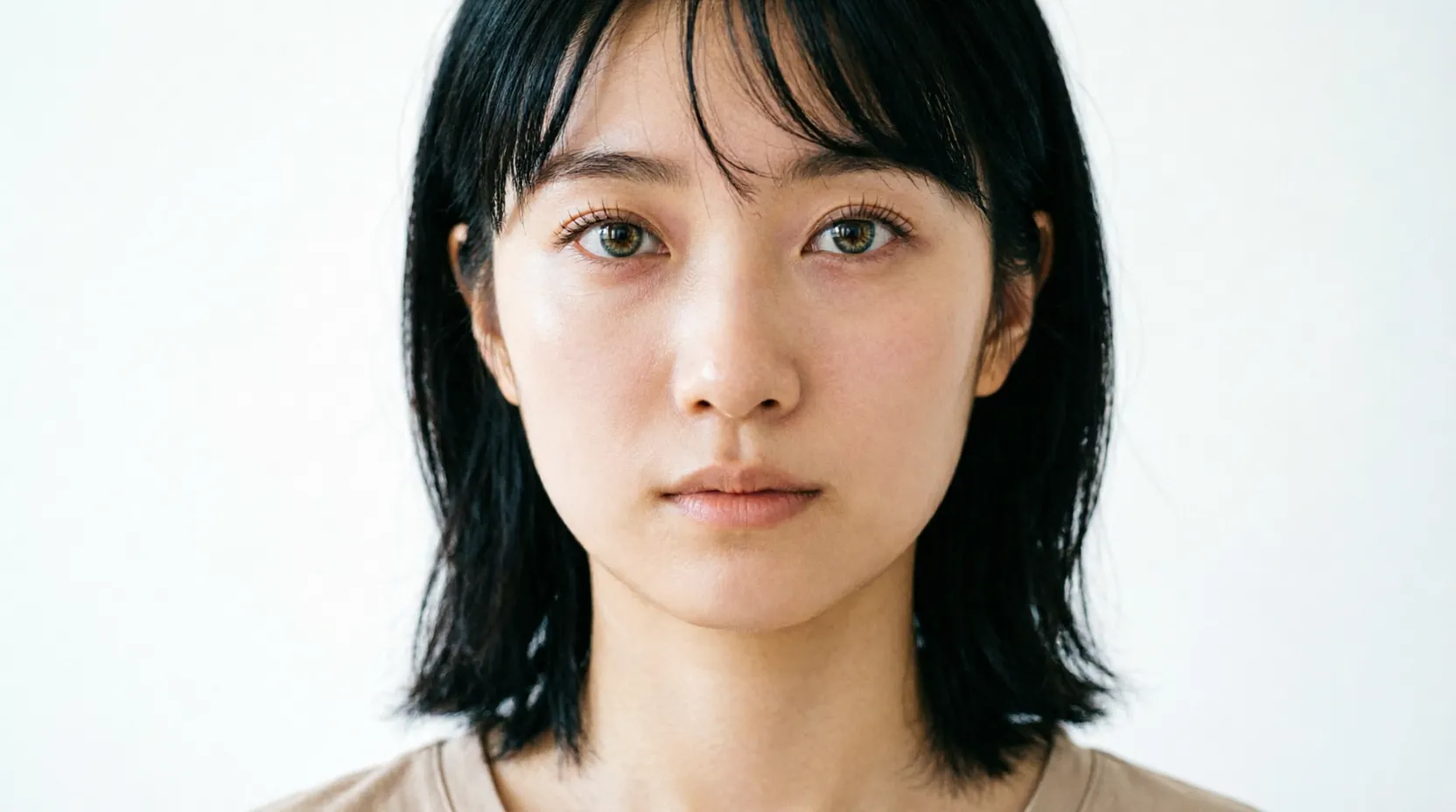 Close-up of eyes in a half-open state with a blurred, dim sleeping environment behind