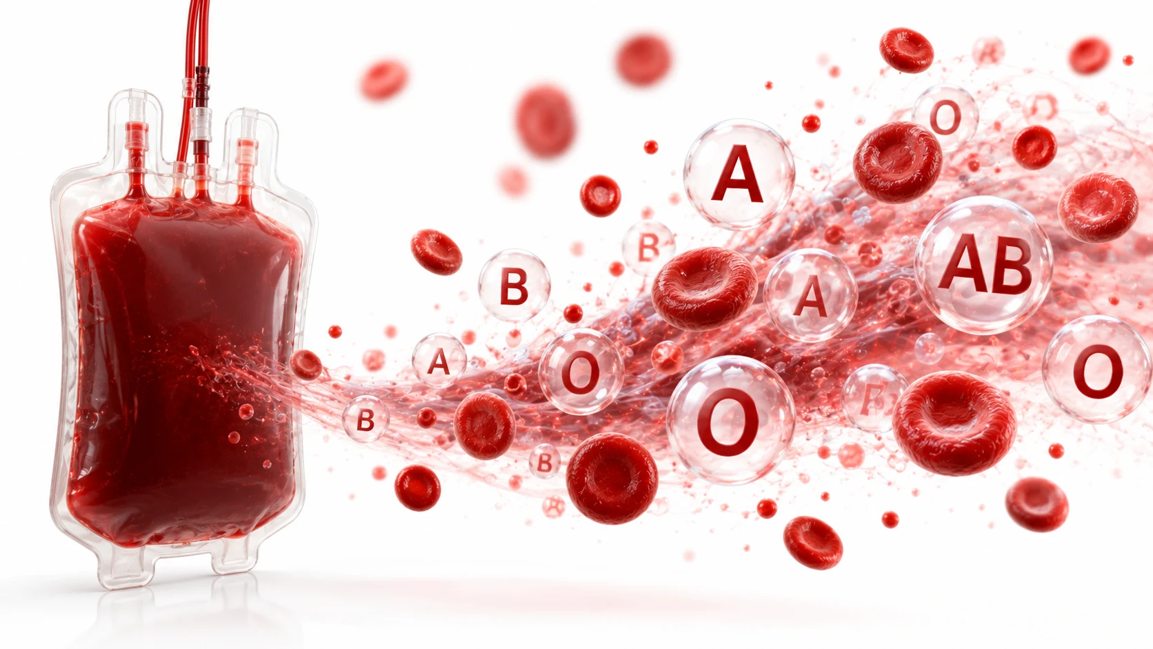 Blood typing test showing ABO blood group results