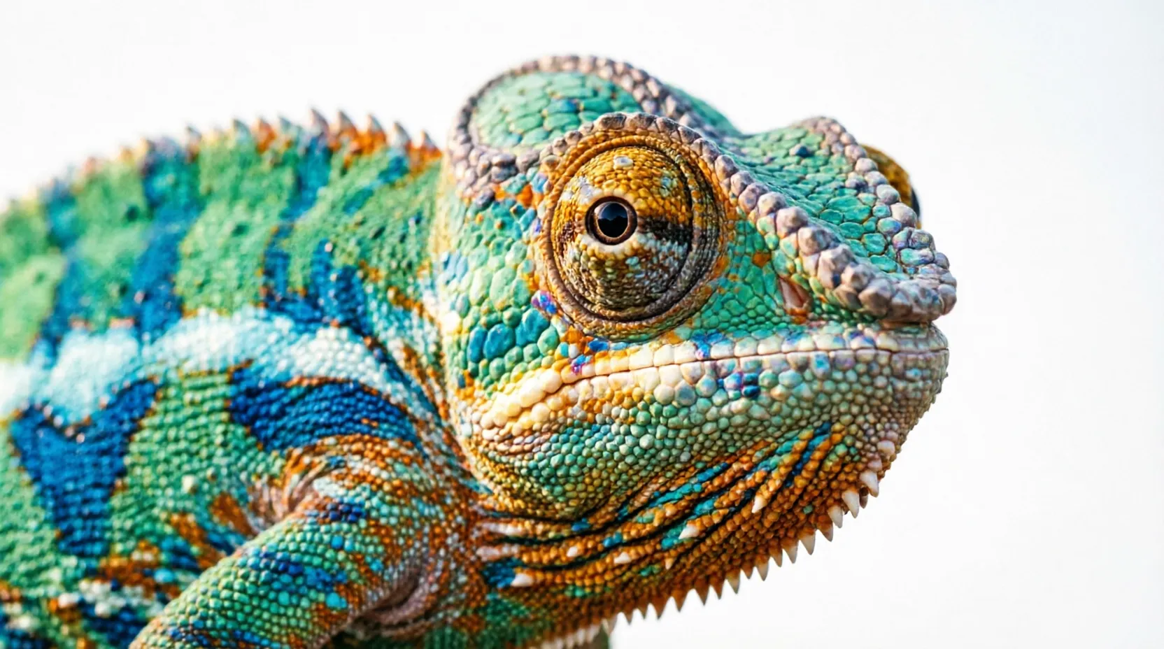 Panther chameleon displaying bright colors