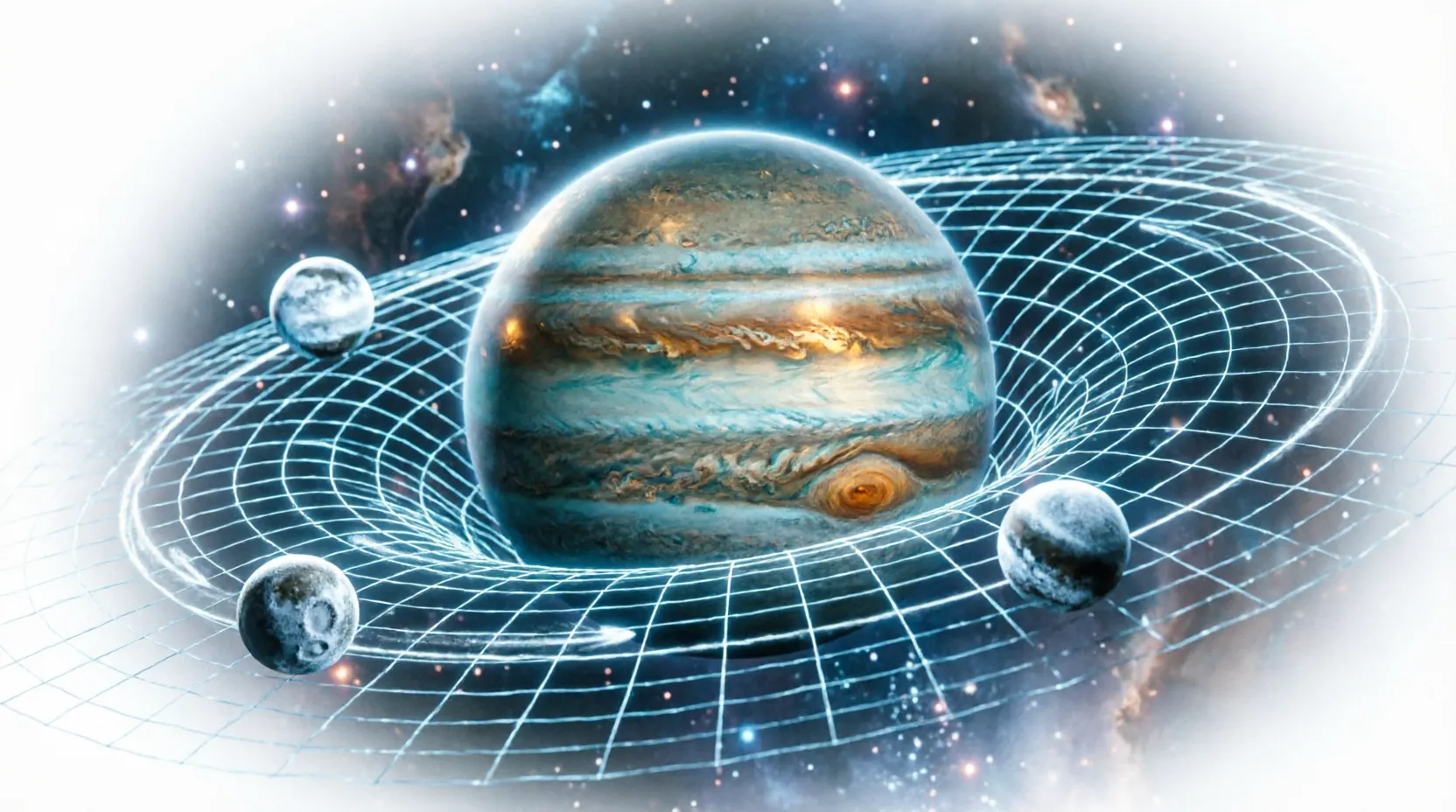 Illustration of spacetime curvature around Earth