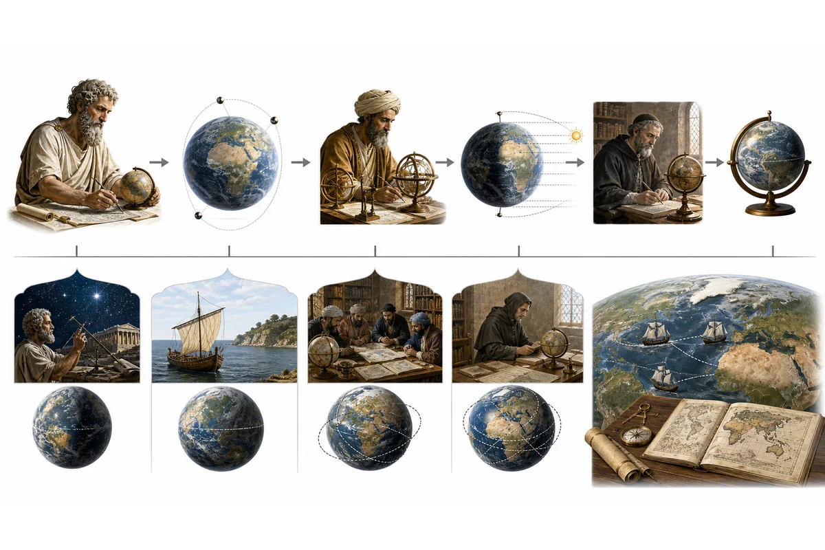 Was Columbus Trying to Prove the Earth Was Round? explanatory diagram