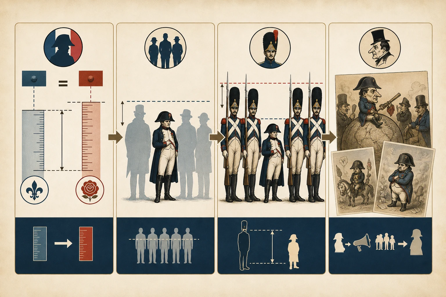 Was Napoleon Actually Short? explanatory diagram