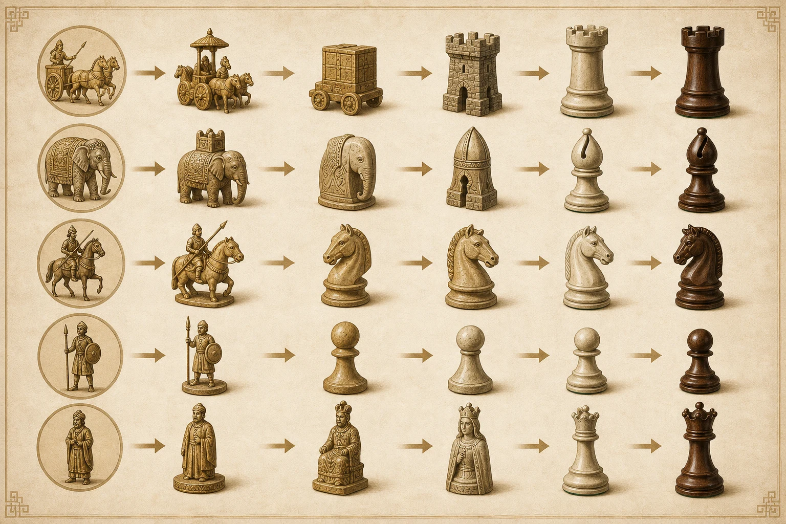 Why Are Chess Pieces Named After Medieval Roles? explanatory diagram