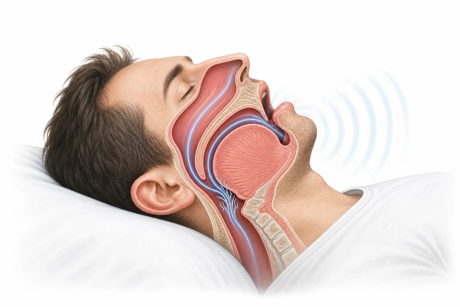 Why Do People Snore? explanatory diagram