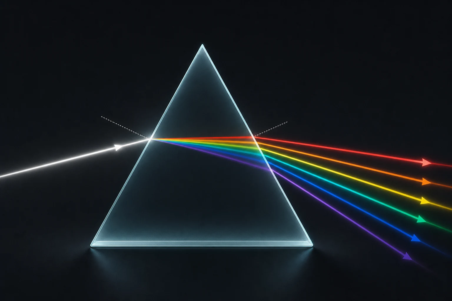 Why Does a Prism Split Light? explanatory diagram