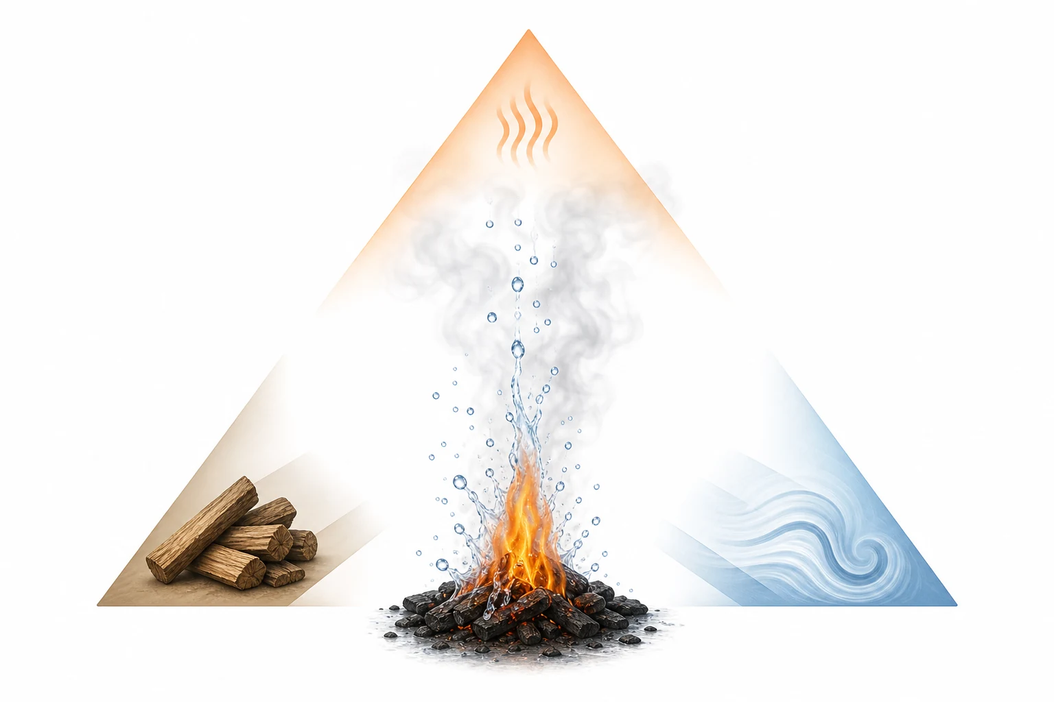 Why Does Water Put Out Fire? explanatory diagram