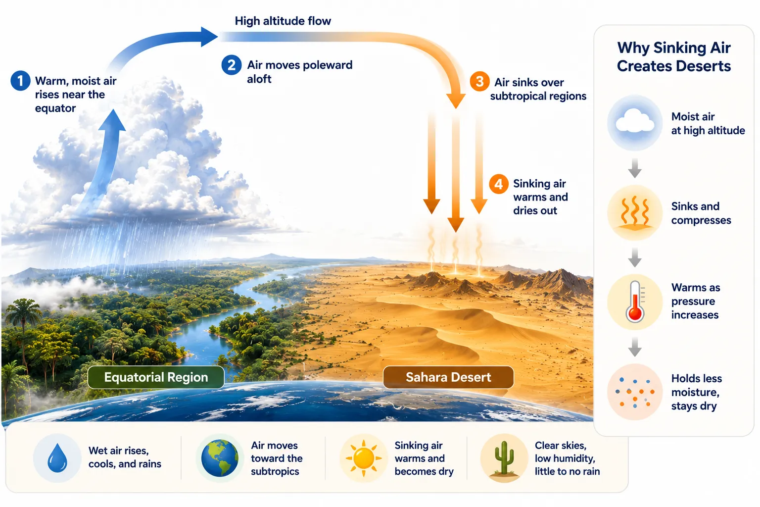 Why Is the Sahara Desert So Dry? explanatory diagram