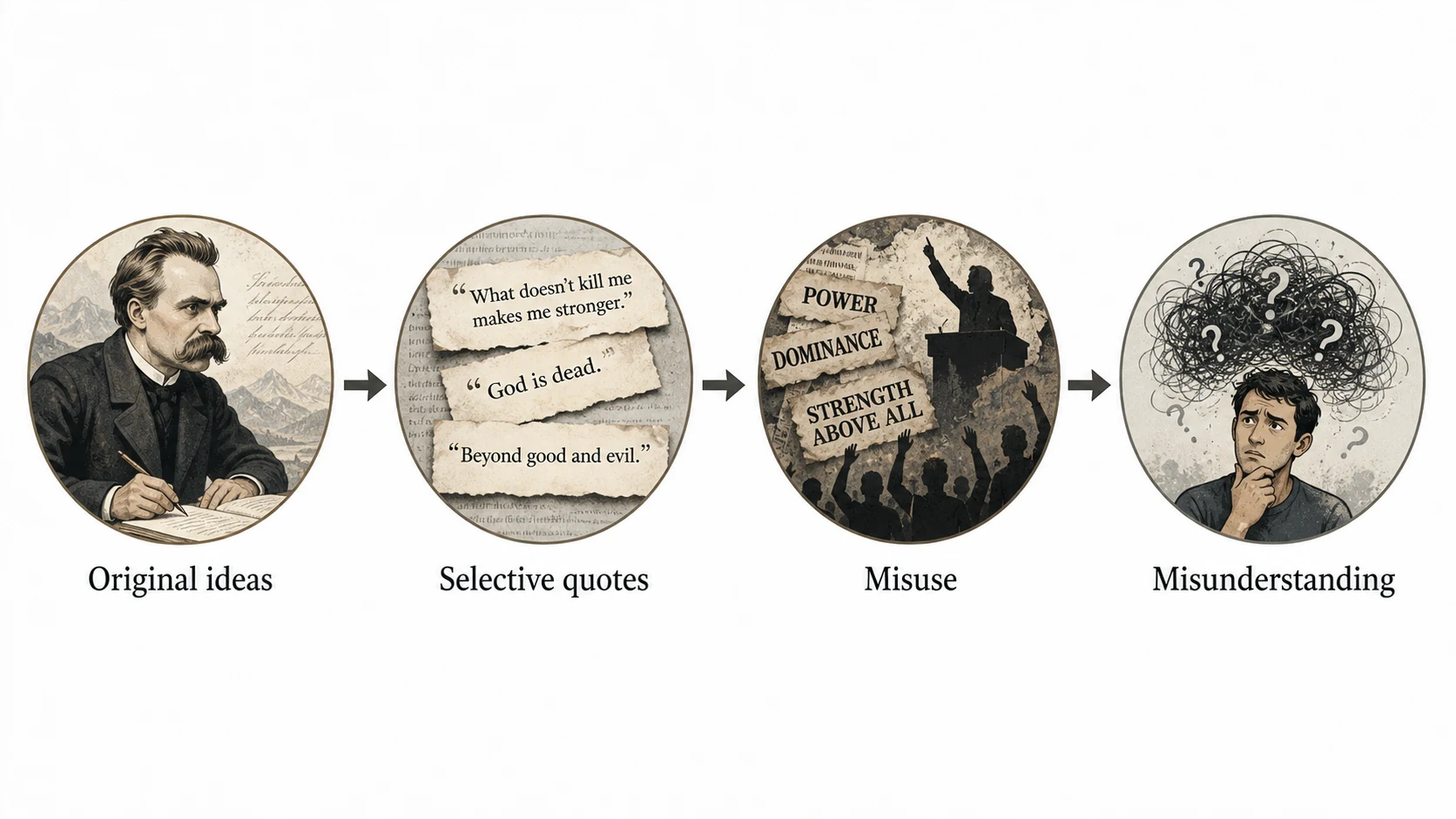 Why Was Nietzsche Misunderstood by So Many People? explanatory diagram