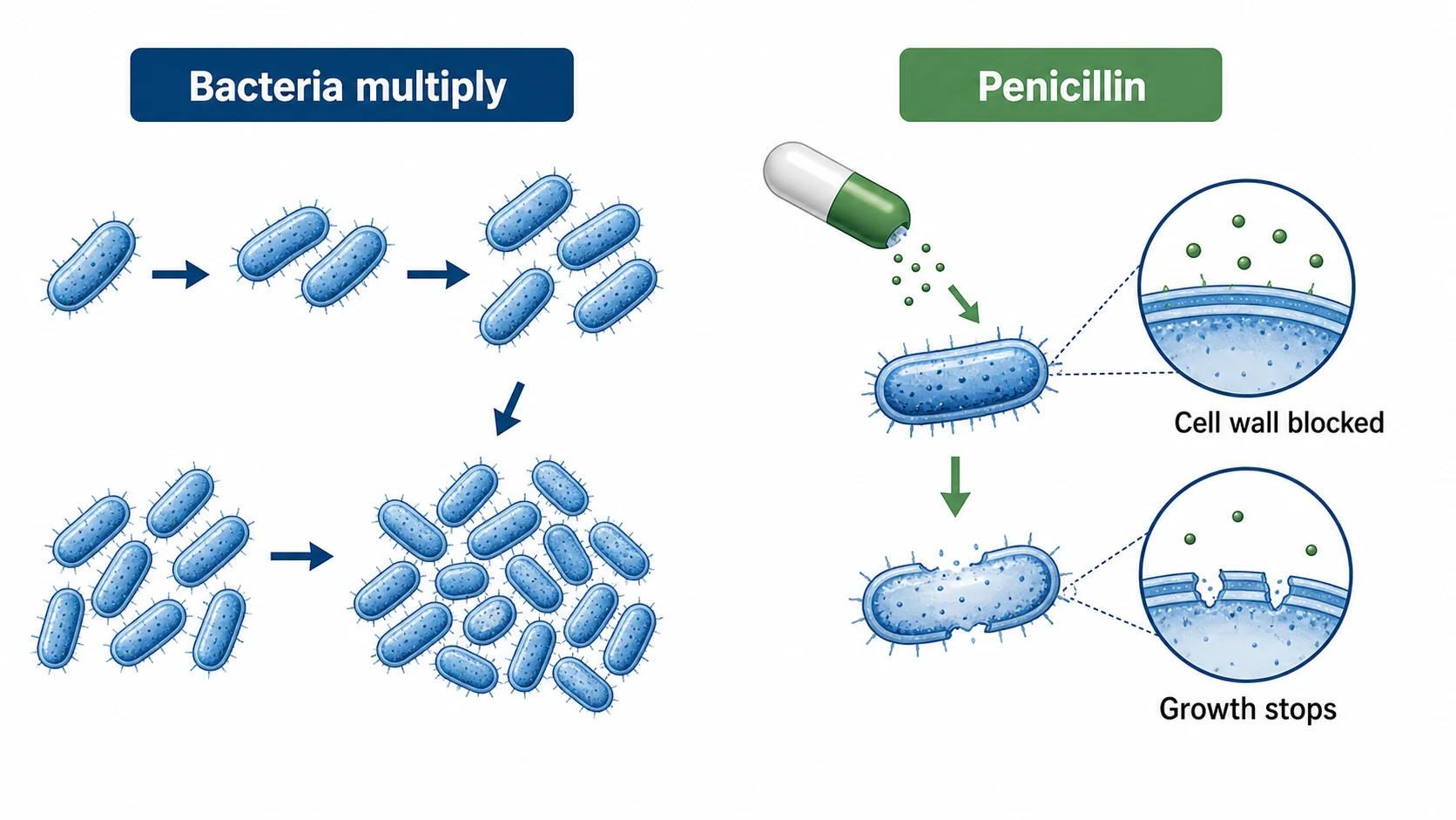 Why Was Penicillin Such a Breakthrough? explanatory diagram