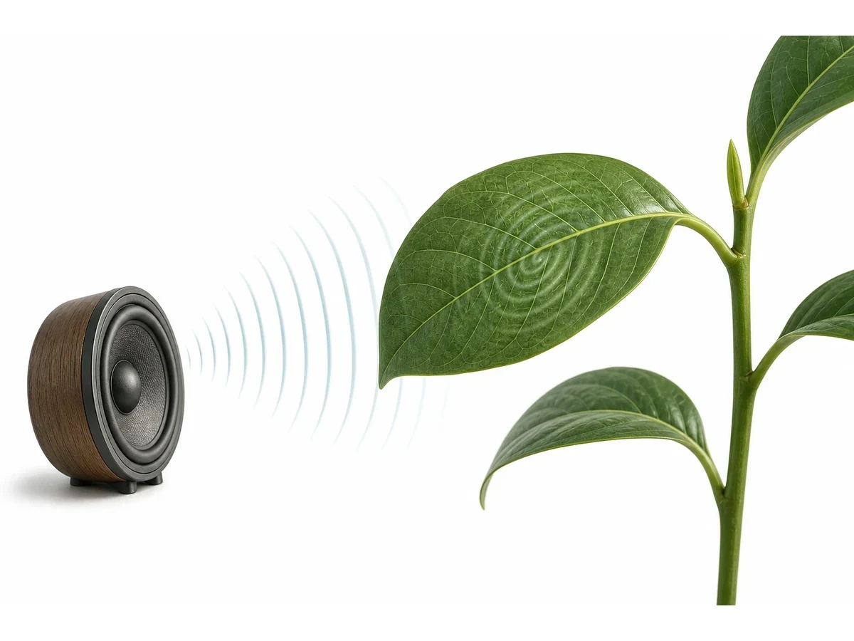 Diagram showing how plants detect vibrations