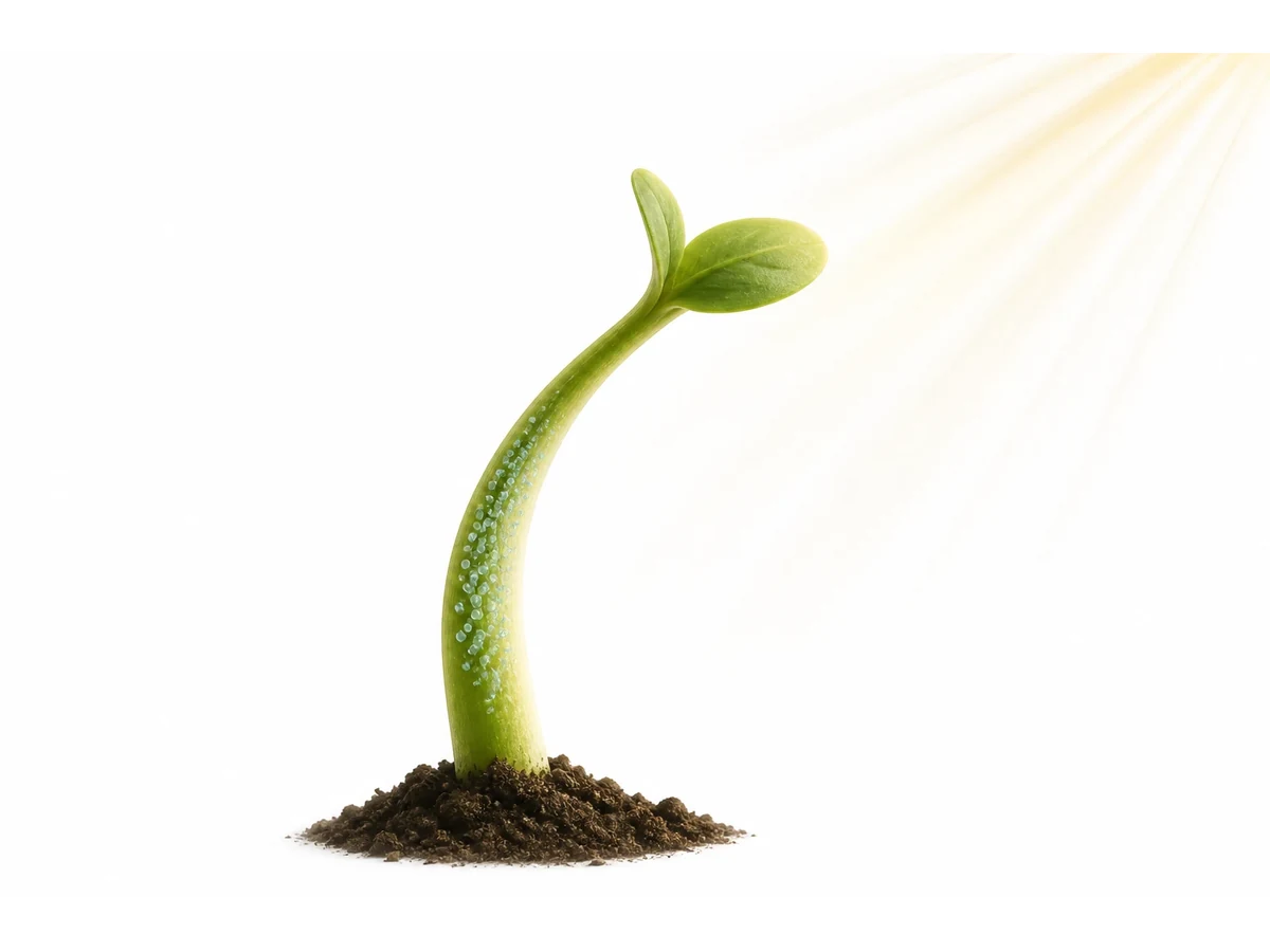 Diagram showing auxin redistribution and bending in a plant