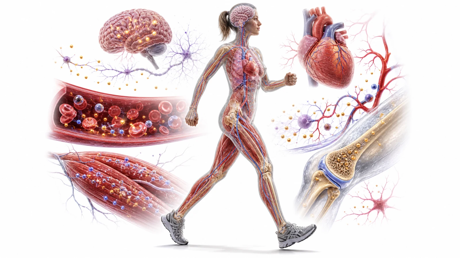 What Happens If You Walk 10,000 Steps Every Day? explanatory diagram