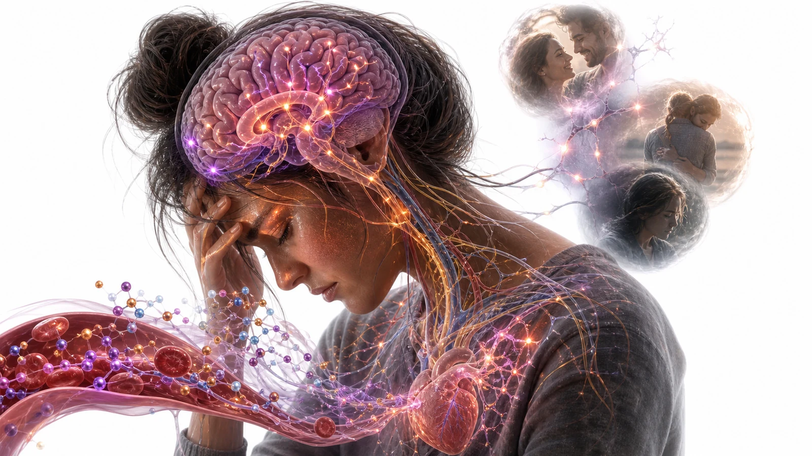 What Happens to Your Brain After a Breakup? explanatory diagram