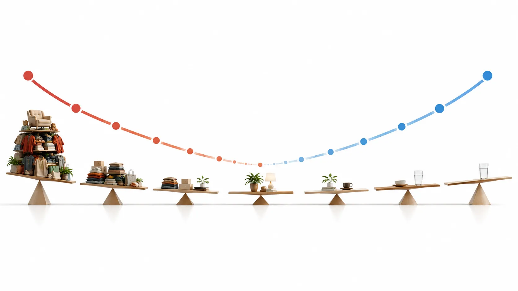 Diagram showing how the Lagom principle applies across work, home, social life, food, and consumption