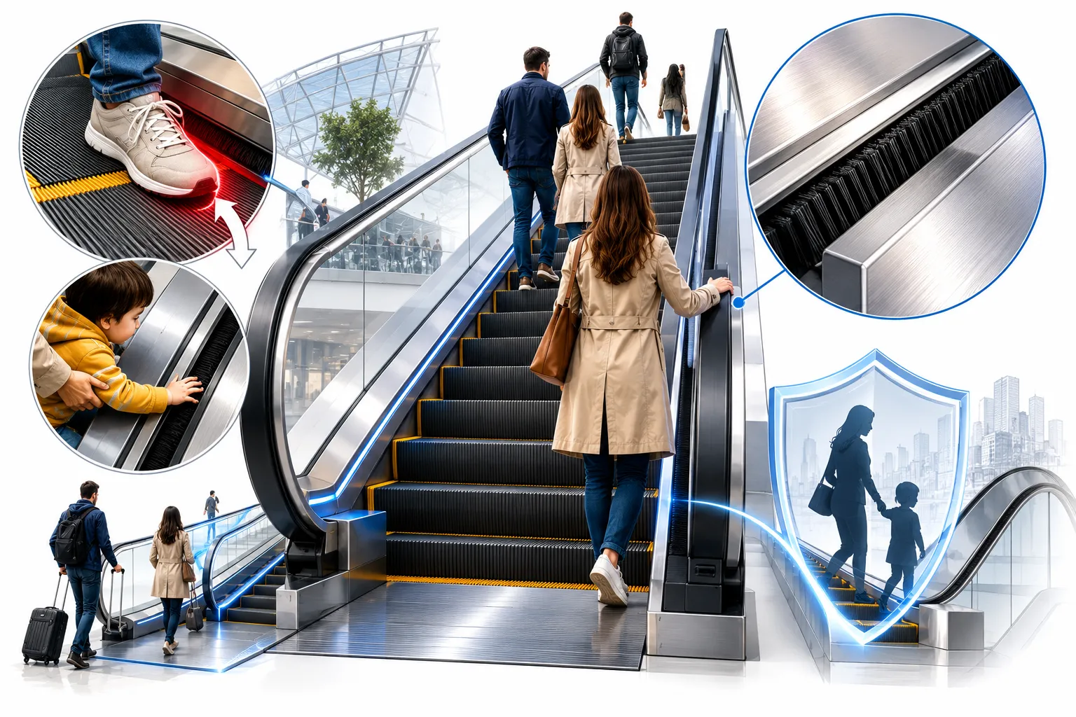 Why Do Escalators Have Brushes on the Sides?