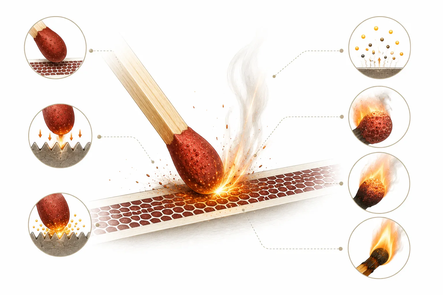 Why Do Matches Ignite When Struck?