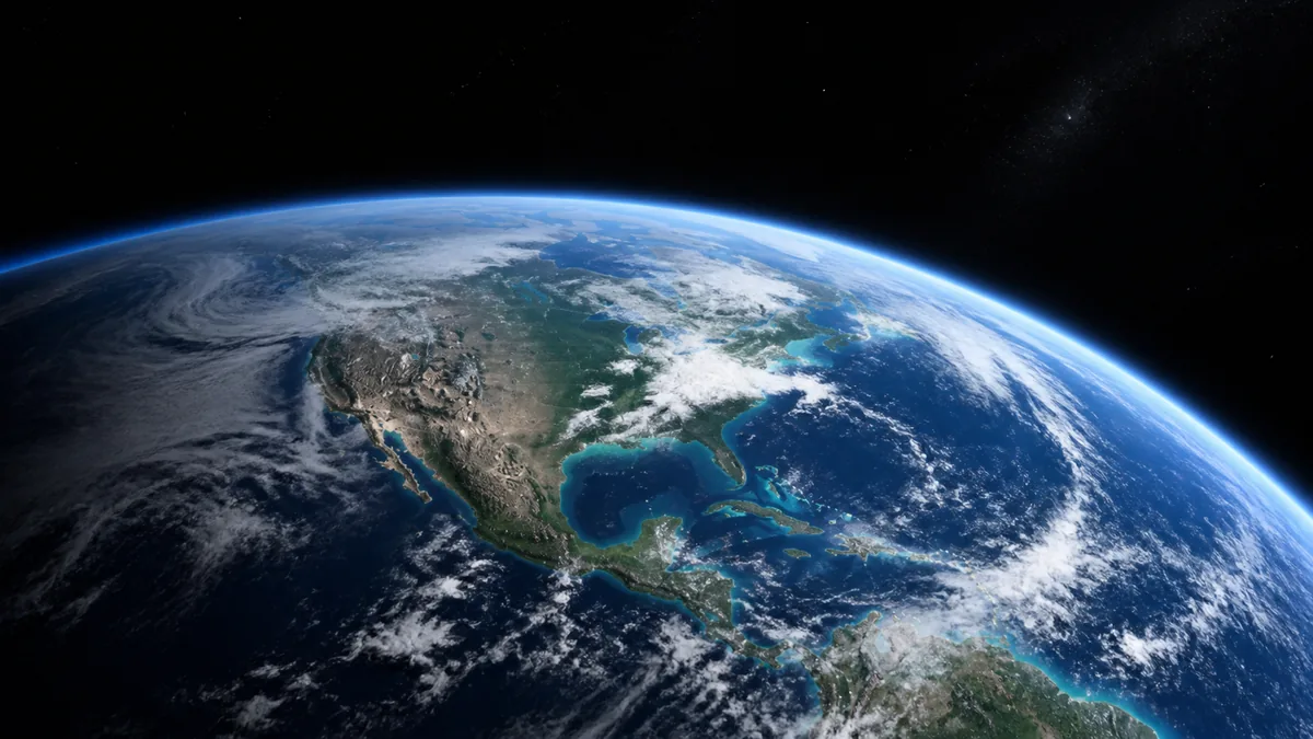 Earth as seen from space showing its spherical shape